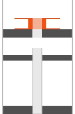 Seismometer cross section drawing showing placement of the coil and the dampener